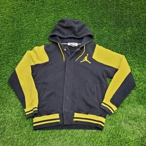 NIKE Air-Jordan Varsity 2.0 Hoodie Medium 21x25 Black Yellow